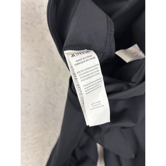 JustFab Black High Rise Leggings Small NWOT Pockets Squat Proof Gym Yoga - Picture 5 of 5